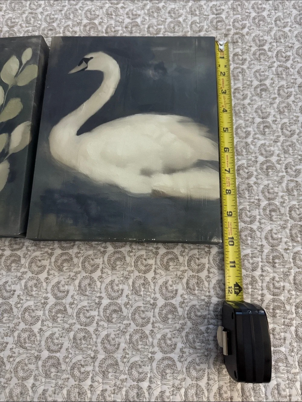 Hobby Lobby Green and White Botanical & Swan Wall Art Pair